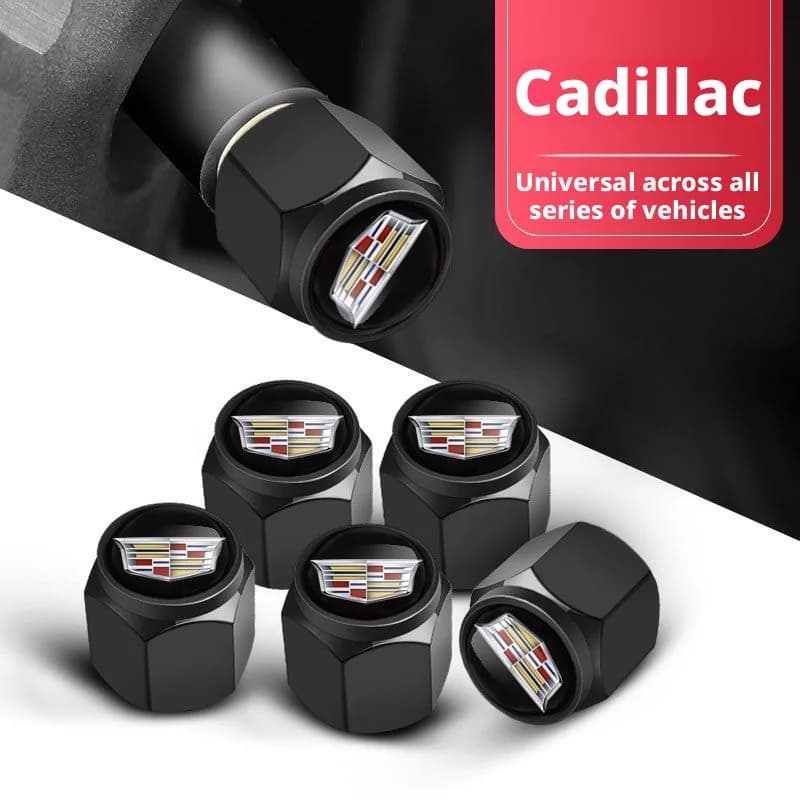 4PCS Auto Stelo della Ruota Valvola della gomma Tappi di Protezione Della Copertura Per Cadillac Escalade Deville DTS ATS BLS CT4 CT6 CTS EXT SLR SRX XLR XT4