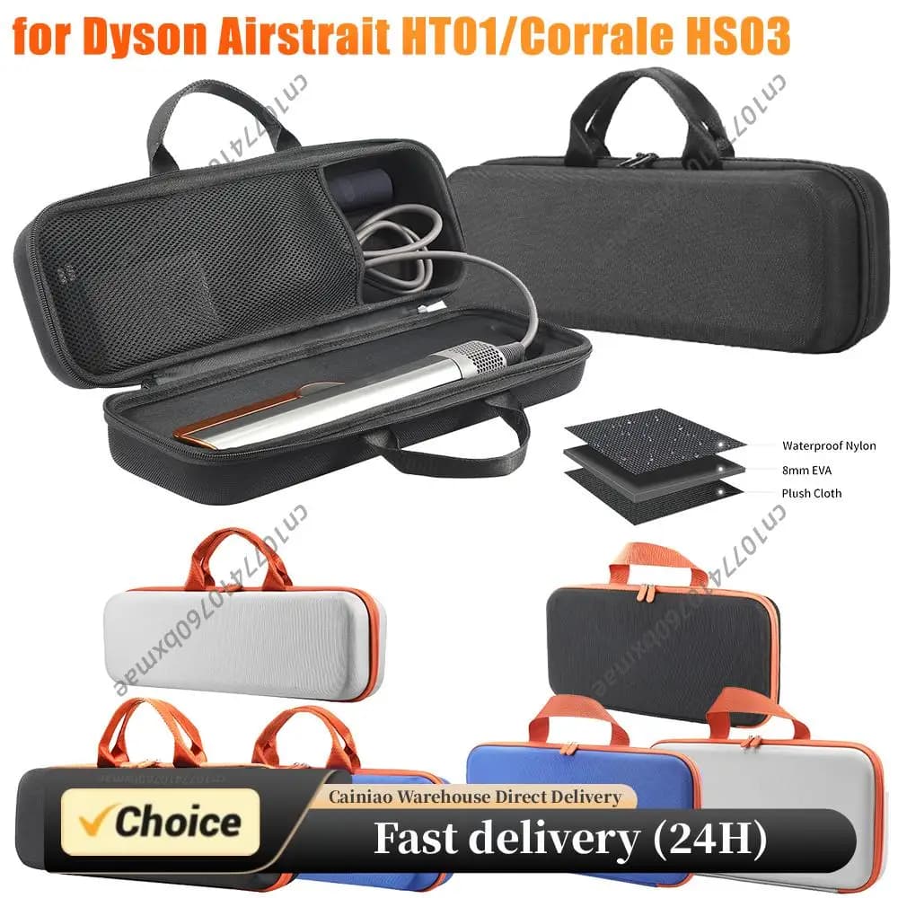 Portable Travel Bag Waterproof Anti-scratch Travel Bag with Network Bag for Hair Plate Dyson Airstrait HT01