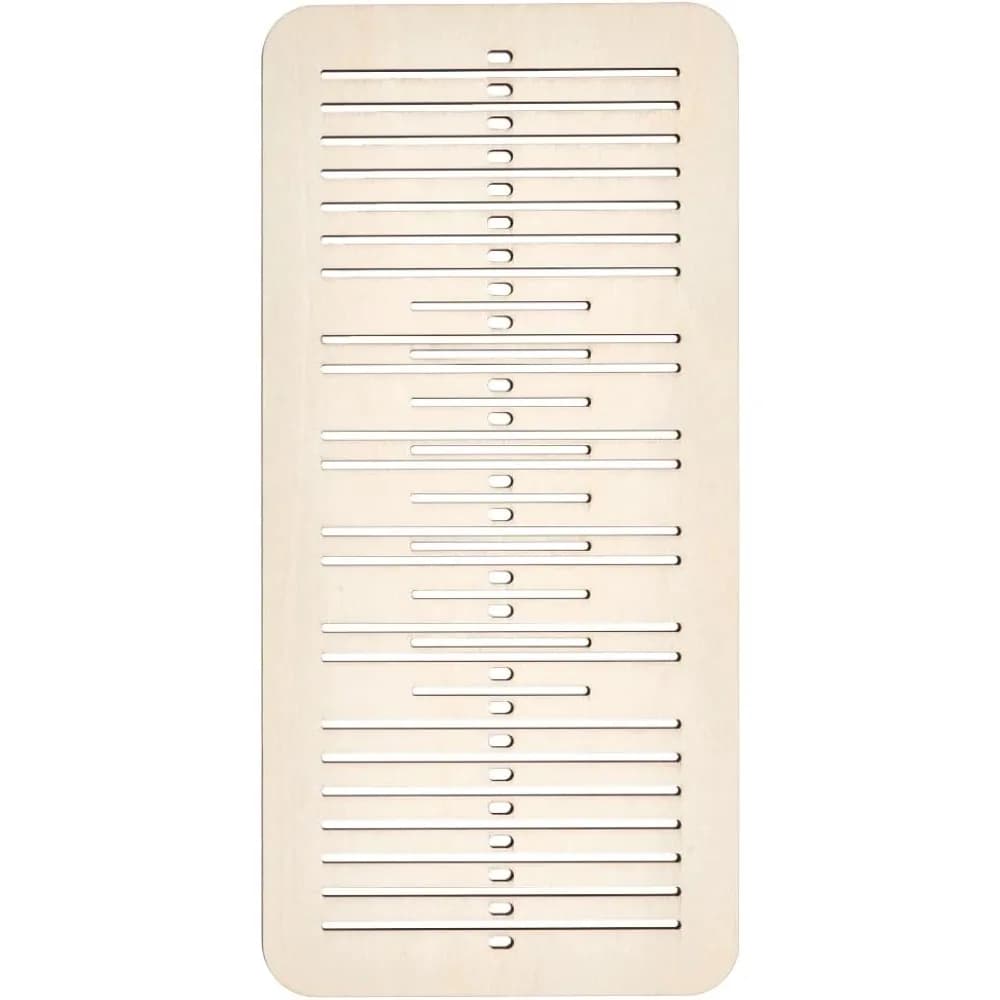 9.8x4.7Inch Wooden Belt Weaving Shuttle Tool 9 Double Slot Rectangle Belt Weaving Tool Weaving Shuttle for Bracelet Bag