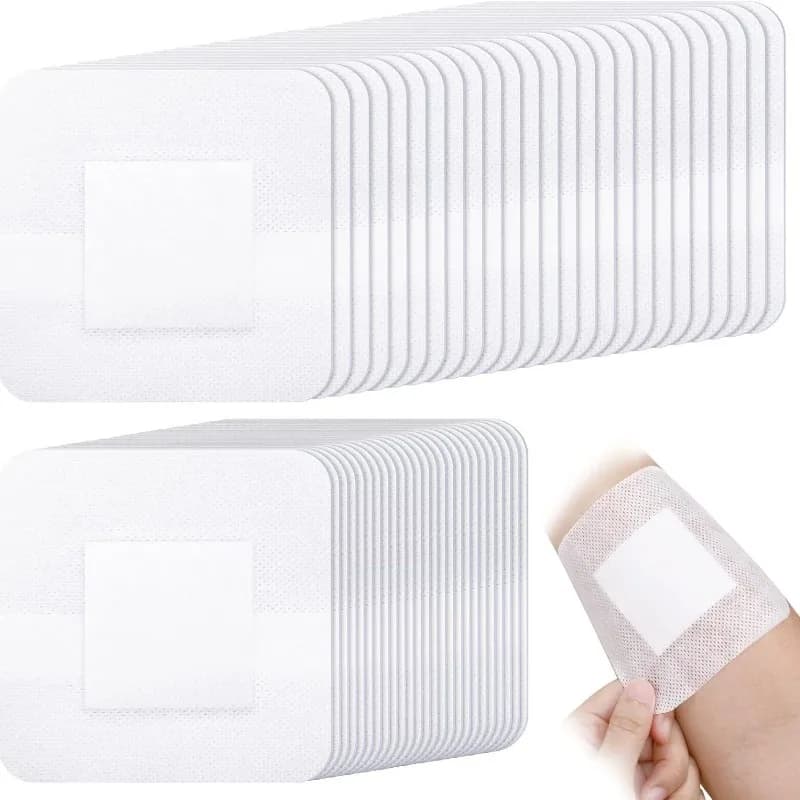 5 Lenzuola/set Tessuti Non Tessuti Pelle Ferita Patch Medicazione Nastro 10x10 cm di Grandi Dimensioni Traspirante Ombelico Patch Gesso Kit di Primo Soccorso accessori