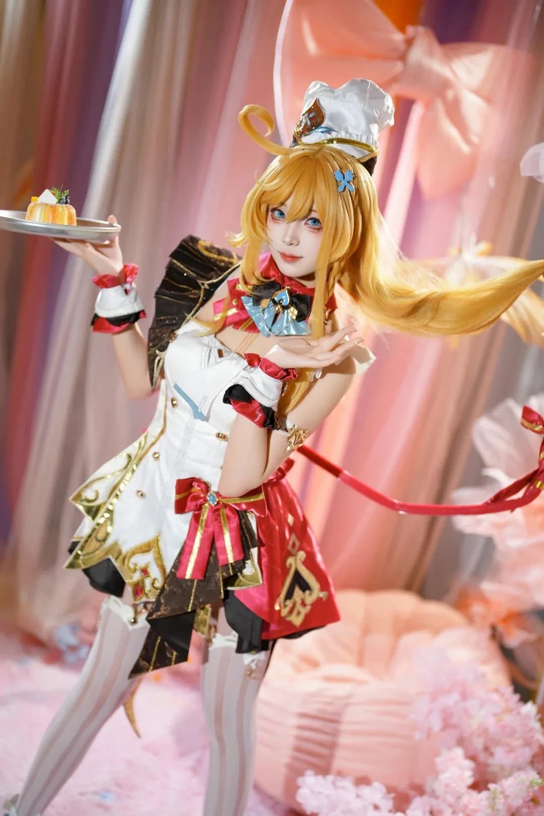 Escoffier Cosplay Uniforme Ufficiale Parrucca Scarpe Accessori Oggetti di Scena Stile Gioco Costume per Giochi di Ruolo per Donne