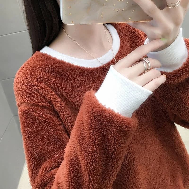 Soft Fce Women's round Neck Pullover Sweater Loose Winter Comfortable Fit Hoodie Fly Sleeve Other Material 100% Spring 2026
