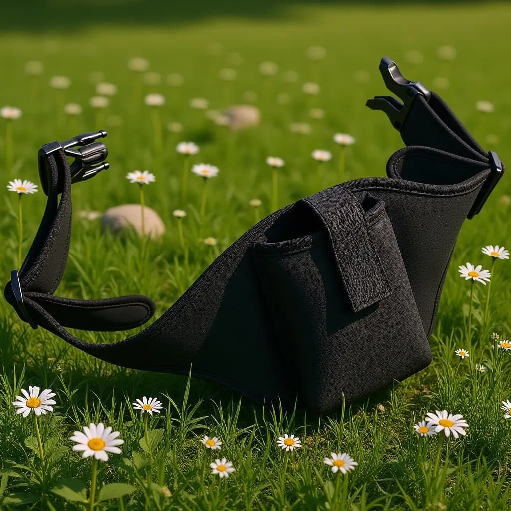Marsupio in Neoprene per Fitness, Regolabile, Porta Microfono da Corsa, Borsa Portaoggetti, Cintura Porta Microfono