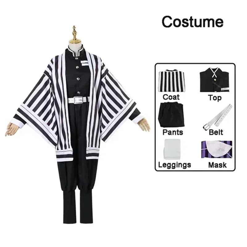 New Anime Kimetsu Geen Yaiba Zenitsu Giyu Tanjirou Kamado Nezuko Cosplay Vrouwen Kids Mannen Kimono Uniform Party