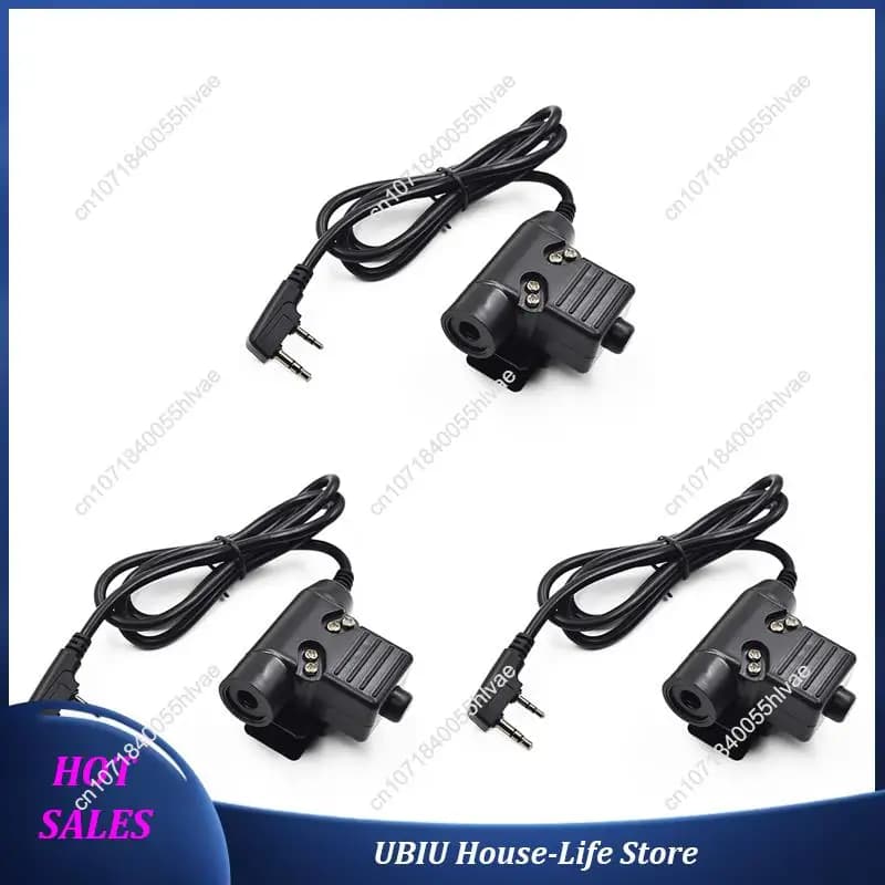 3X U94 7.0Mm PTT Cavo Spina Adattatore per cuffie 2PIN Per Baofeng UV-5R UV-S9 Plus UV-82 AR-152 Walkie Talkie Radio bidirezionale-La migliore vendita