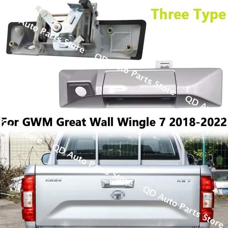 Maniglia per portellone posteriore compatibile con GWM Great Wall Wingle 7 2018-2022 Pickup Trucks Maniglia esterna per porta posteriore con foro per fotocamera