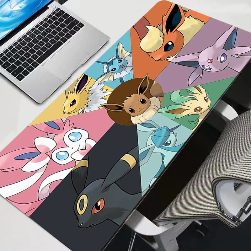 Tappetino per mouse professionale per giocatori eSports, con bordo Speed Lock in gomma, tappetino da gioco per tastiera, Pokemon Pikachu, resistente.
