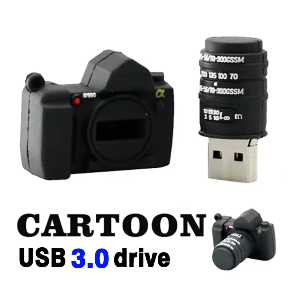 Chiavetta USB 3.0 ad alta velocità 128 GB a forma di fotocamera Memory Stick Pollice Fotografia Regali Pen Drive 64 GB 32 GB Fotografia Pendrive