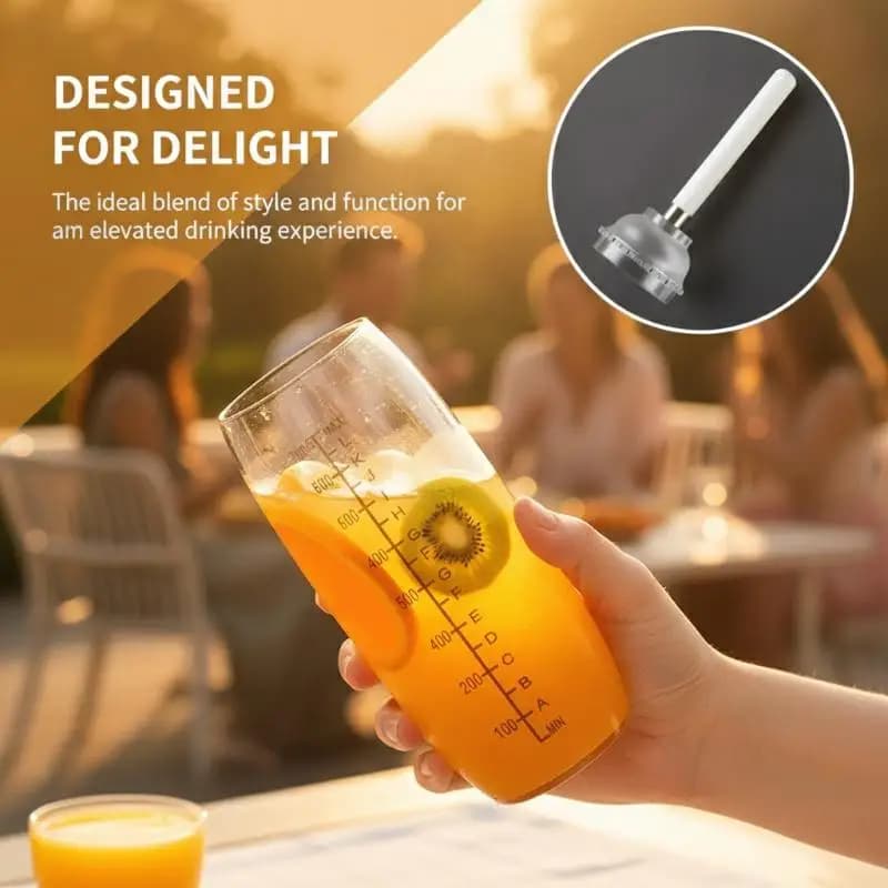 2 Pcs 500/700/1000ml Cocktail Shaker Bottle Wine Mixer Drink Tumbler Mixer Jigger With Scale Strainer Professional Bar Tools