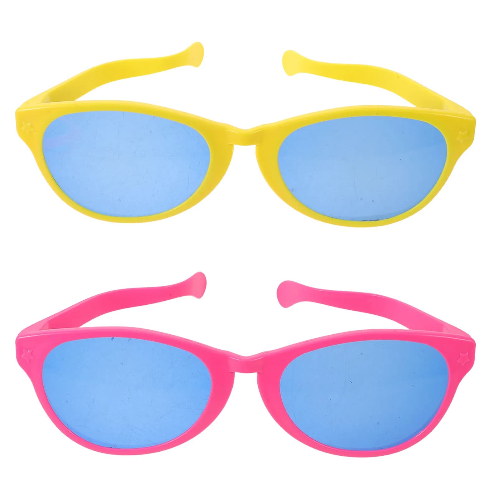 2 Pezzi Occhiali da Sole Oversize Divertenti, Occhiali Giganti in Plastica, Accessori per Costume Hawaiano, Oggetti di Scena per Photo Booth, Occhiali per Feste Estive in Spiaggia e Piscina