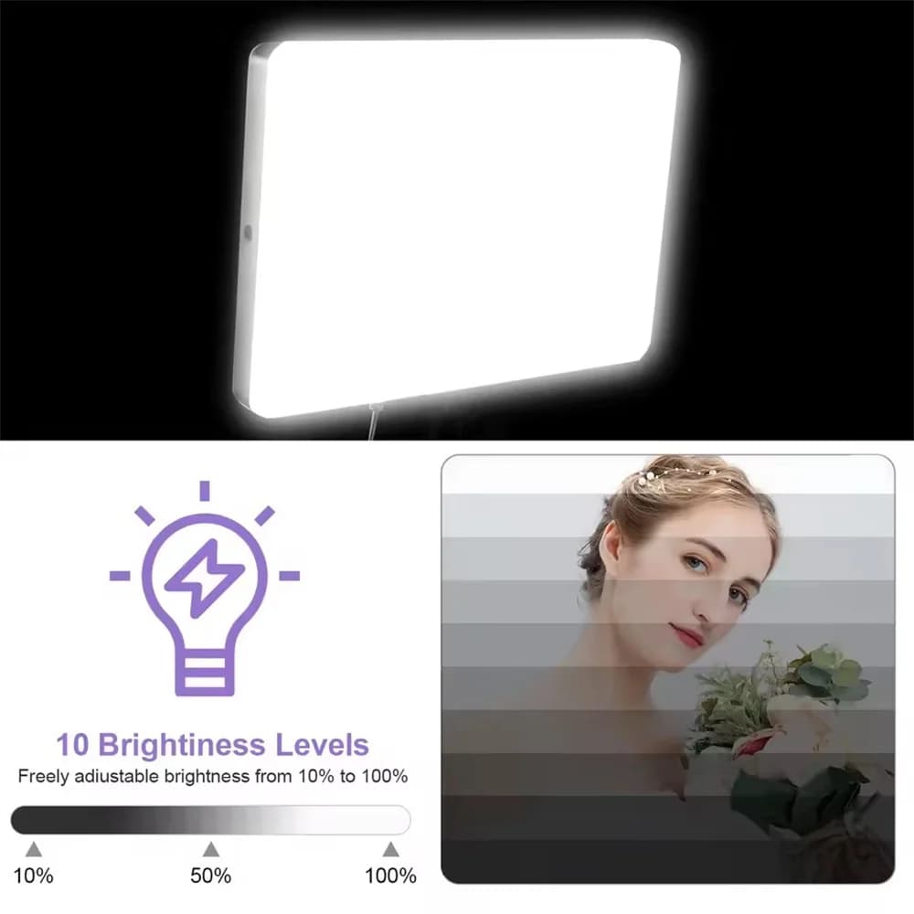 LED video light with professional tripod, remote control, dimmable panel, lighting, photo studio, live photo, filling lamp