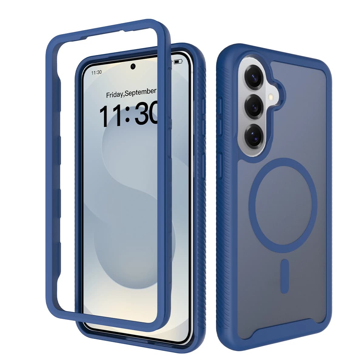 Custodia magnetica resistente con protezione completa per Samsung A37 A57 A17 A56 A36 A26 A16, cover trasparente antiurto Magsafe
