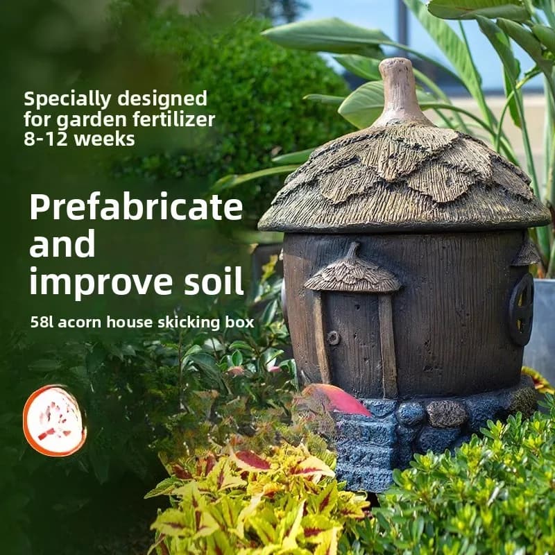 ZK compost bin resina compost secchio compost rifiuti alimentari fermentazione cortile giardino esterno domestico