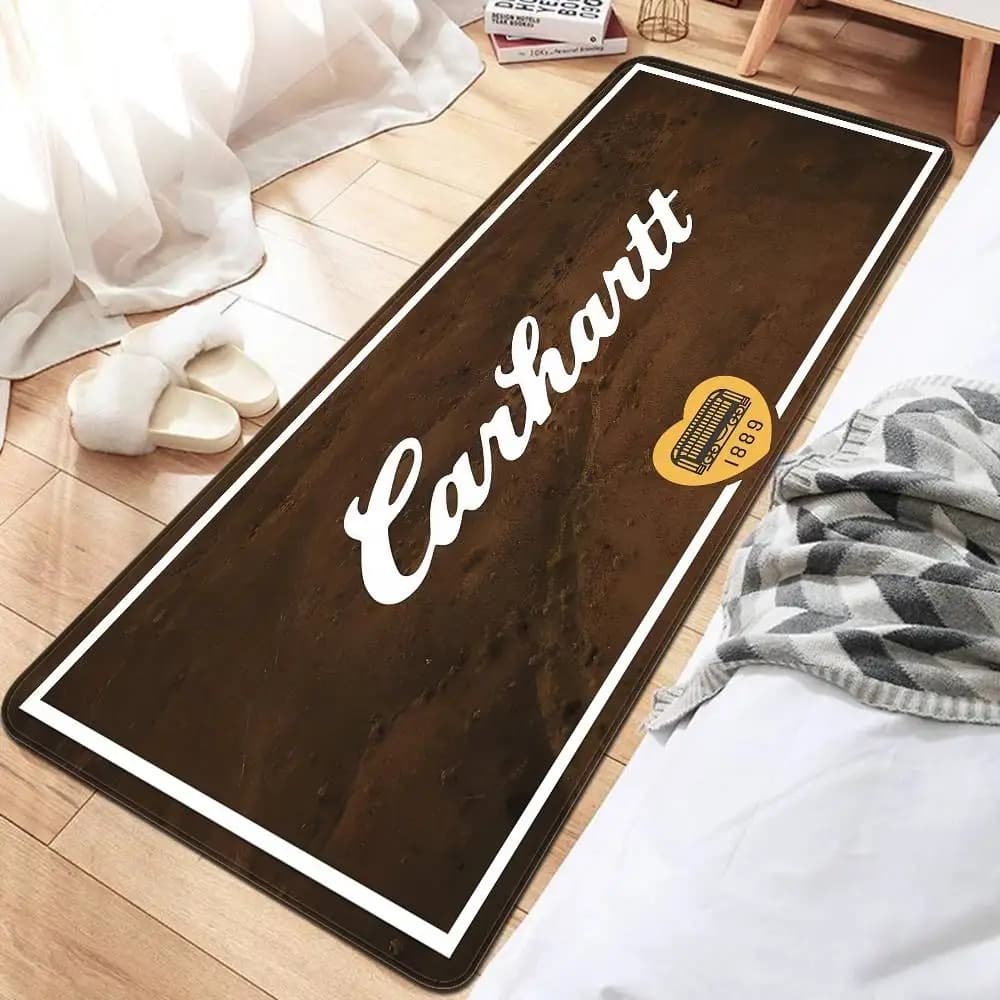 Tappeti con logo C-Carharttes, non-slip, absorbent, long striped, per bedroom, carpets for the house