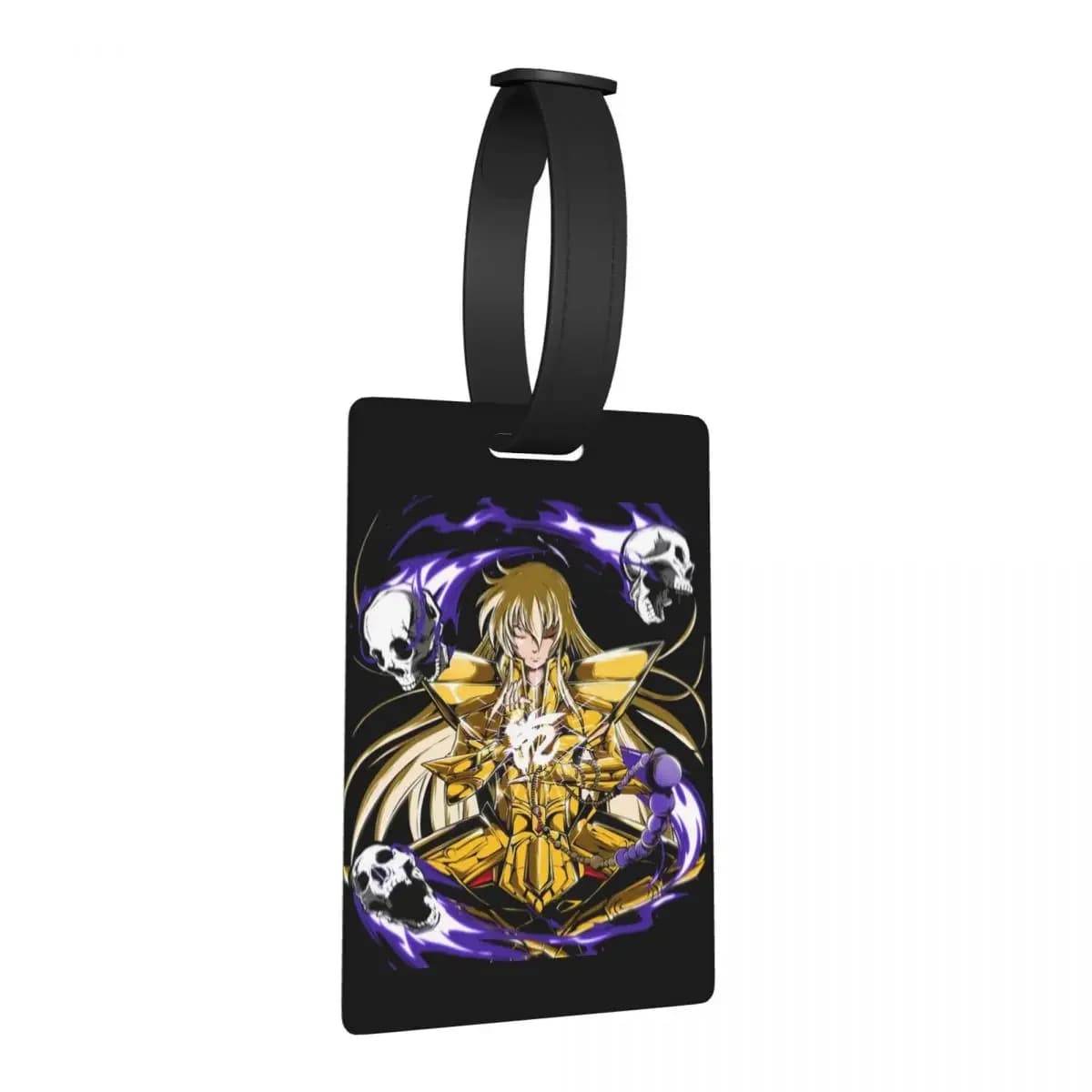 Cavalieri dello zodiaco Saint Seiya Etichette per bagagli Valigia da viaggio Bagagli portatili Etichetta d'imbarco Porta etichette ID Nome Indirizzo