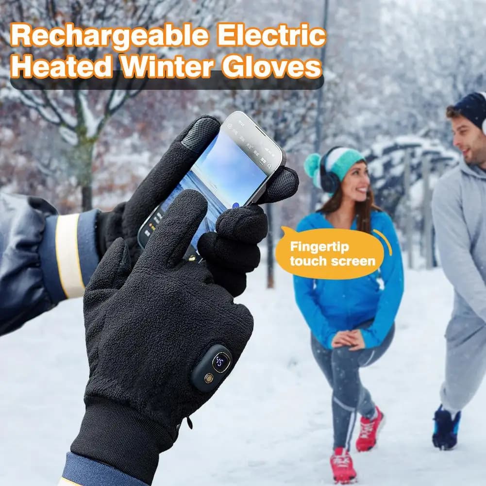 Electric Heating Gloves Hot USB Rechargeable Winter Gloves for Men and Women For Cycling Racing Hiking Work Gif S5X3