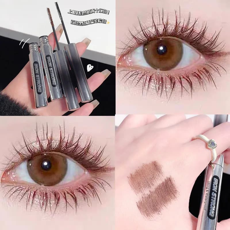 Mascara ultra fine nero marrone allunga le ciglia volume extra allungamento ciglia marrone nero curvatura naturale trucco cosmetico