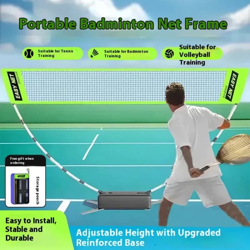 Badminton mesh with portable support Volleyball tennis net Accessories and equipment for badminton Foldable mesh frame Outdoor sports