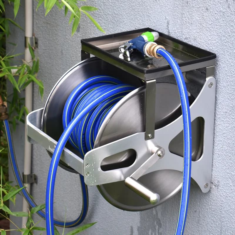 Portaoggetti per tubi dell'acqua in acciaio inossidabile, tubo da giardino per irrigazione, tubo da giardino per giardinaggio ad alta pressione per uso domestico