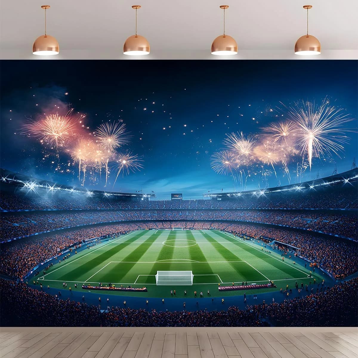 Banner 2D 1 pezzo, stadio Barcelona, camera da letto, ufficio, compleanno, anniversario e decorazione festa, decorazione stadio calcio