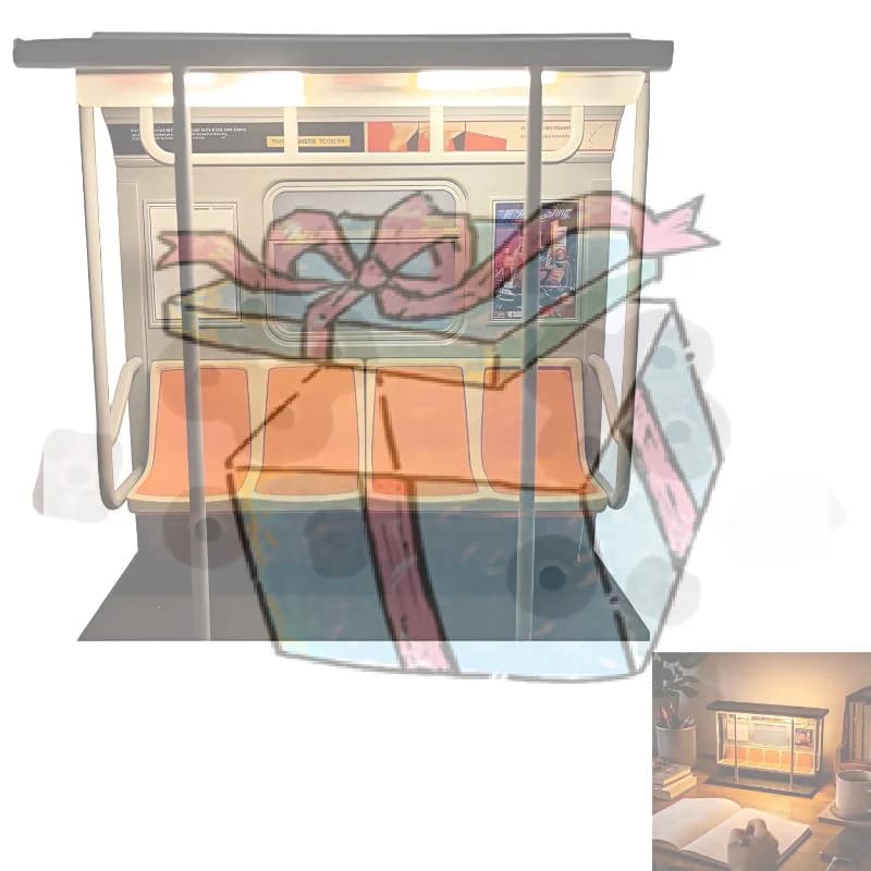 【CCA】Lampada a forma di metropolitana di New York, luce notturna accogliente, lampada a forma di metropolitana stampata in 3D, luce notturna ambientale a LED per l'arredamento di casa e ufficio