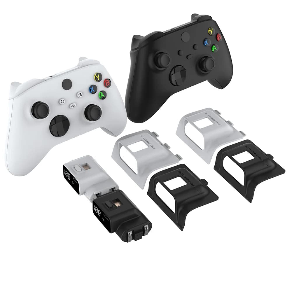 Batteria Ricaricabile da 1350mAh con Display Digitale, Kit di Accessori per la Ricarica, Pacchetto Batterie per Xbox Series X/S/One/Elite
