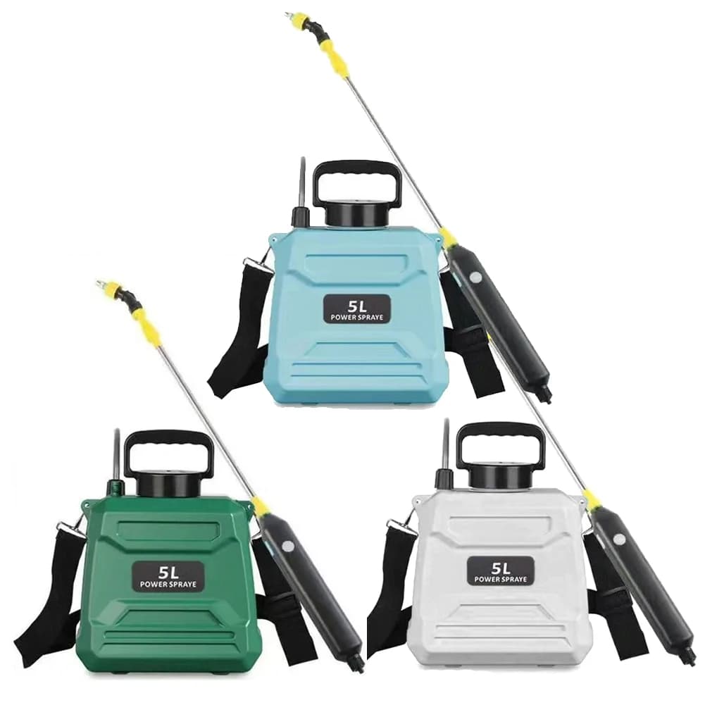 Spruzzatore per pesticidi a spalla da 5 litri Spruzzatore elettrico per zaino Spruzzatore per acqua da giardino ricaricabile USB Irrigatore per prato per irrigazione del prato