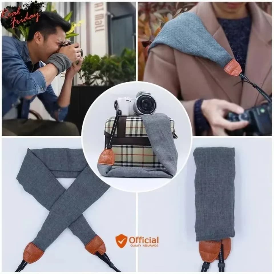 Sciarpa per fotocamera Tracolla regolabile Spalla morbida Bretelle da donna Moda Corda allargata per Sony Nikon Canon EOS 5D 90D 6D Fuji DSLR