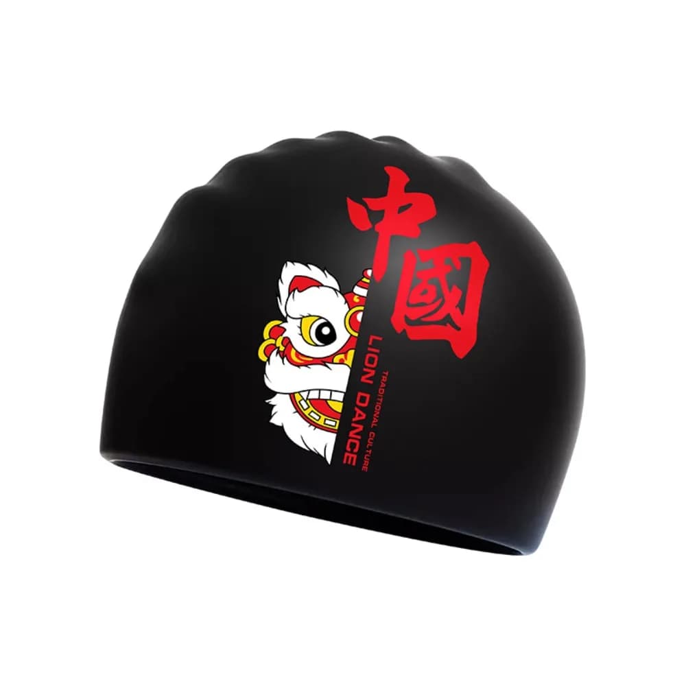 Photography Props Silica Adult Swimming Cap Lion Dance Waterproof Swimming Hat Lightweight Protect Ears Diving Cap Natatorium