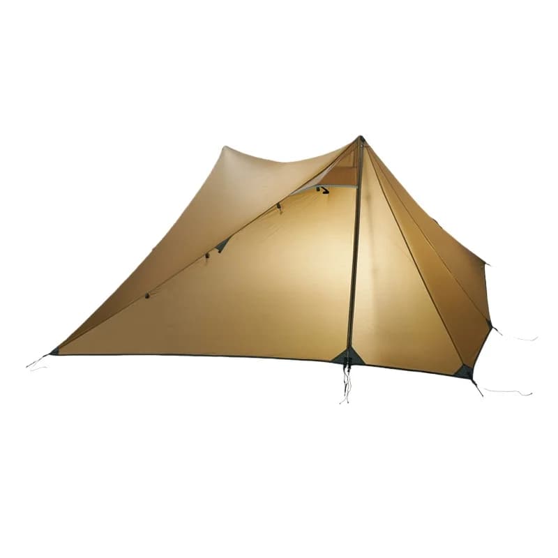 Tenda da Montagna Ultraleggera 20D a Due Camere da Letto per Quattro Stagioni con Palo in Alluminio e Sistema di Rinforzo Diritto