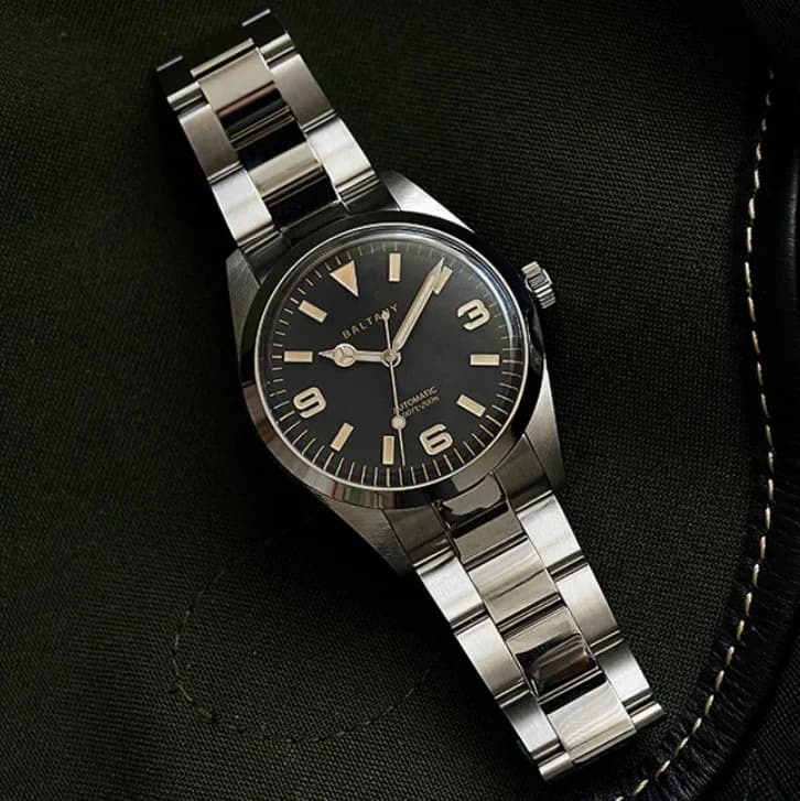 Baltany Orologio automatico da uomo 39mm Orologio da polso meccanico Specchio con zaffiro Diver 20ATM Impermeabile C3 Luminoso NH38 SW200