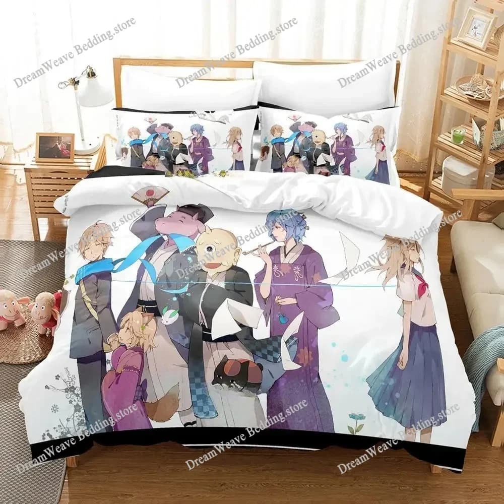 New Natsume's Book of Friends Anime 3D Duvet Cover Bedding Set Polyester Pillowcases Quilt Cover Home Decor Gift Twin King Queen