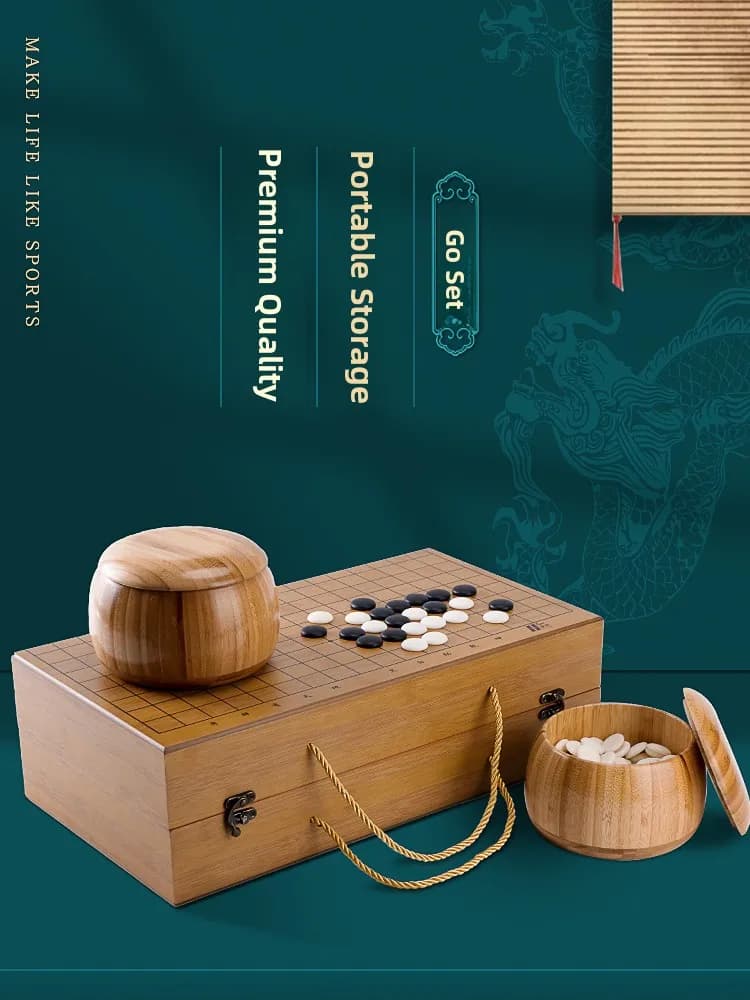 Set di Scacchi in Giada Cloud Kiln con Scacchiera in Legno Impilabile, Educativo per Studenti, Adulti e Bambini Principianti