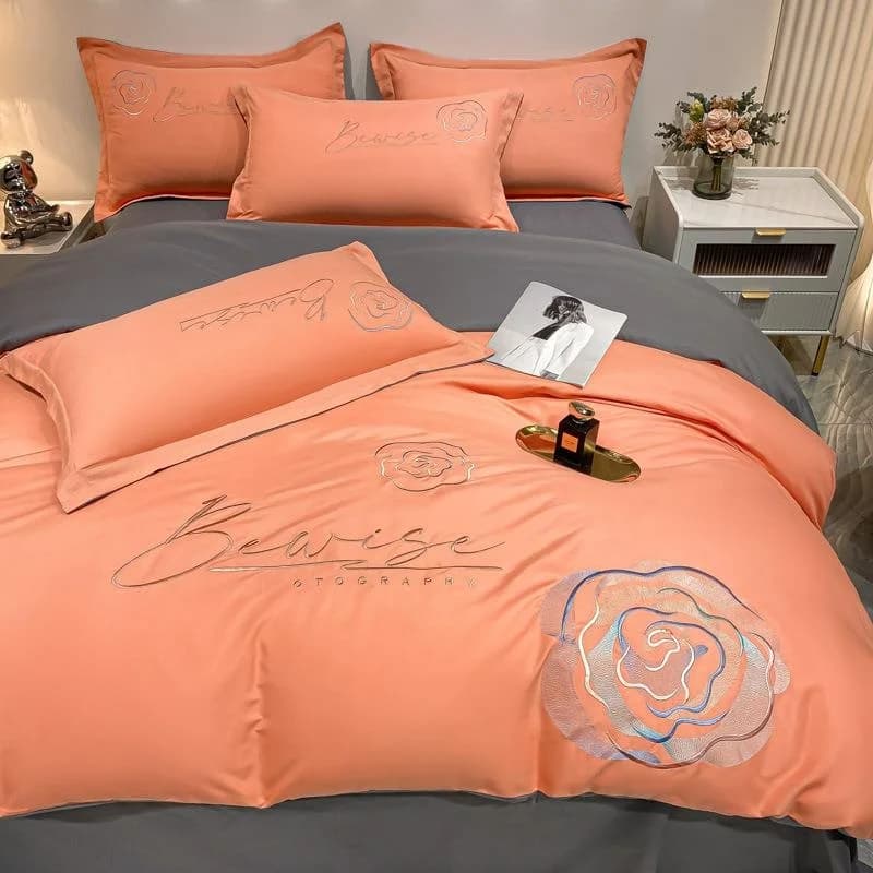 Nuovo Arrivo: Set di Quattro Pezzi in Cotone Ricamato, Elegante e Delicato sulla Pelle, Lenzuola Spesse, Set da Letto in Tre Pezzi per Dormitorio