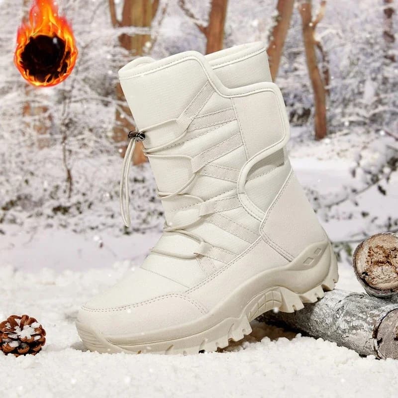Winter Women Ankle Boots Keep Warm Women's Snow Boots Outdoor Slip on Platform Women's Hiking Thickened Plush Women