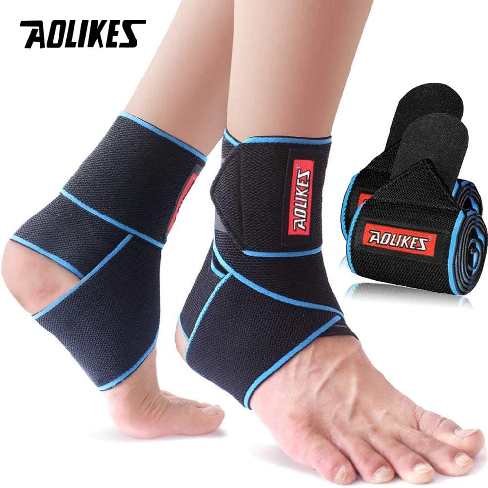 AOLIKES 1 paio di supporto per caviglia per donna e uomo-stabilizzatore per caviglia regolabile confortevole e traspirante per basket, corsa