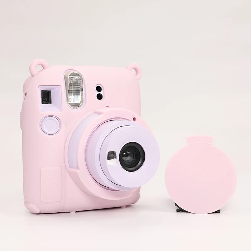For FUJIFILM Mini 12 Soft Silicone Camera Case Leather Protective Case for Digital Silicone Camera Bag with Comfortable Feeling