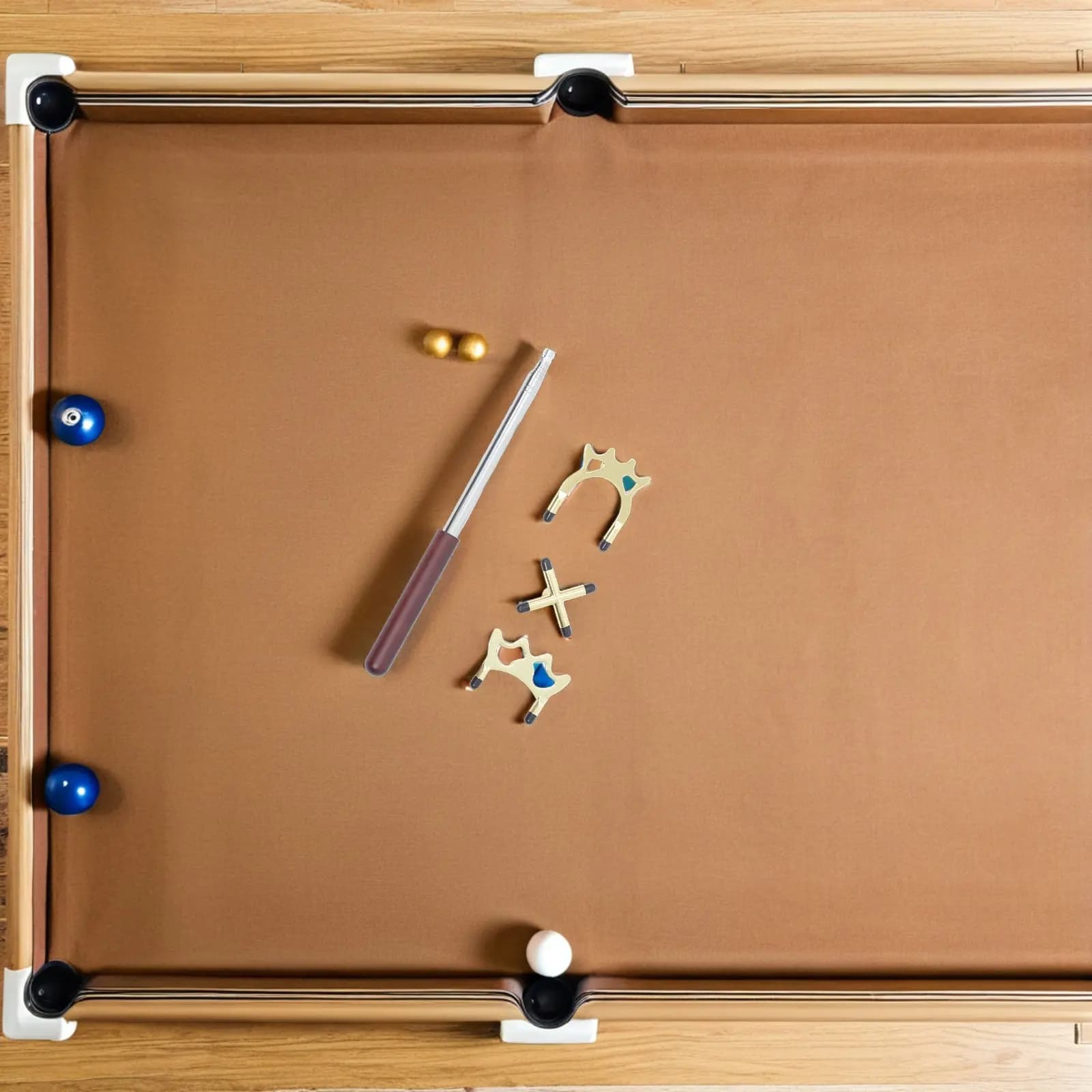 Ponte per Stecca da Biliardo Retrattile, Lunghezza Regolabile, Testa del Ponte in Metallo Staccabile, Supporto per Stecca da Snooker, Accessori per Tavolo da Biliardo