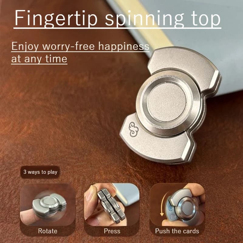 Mini Slider Magnetico in Metallo, Hand Spinner Trasformabile, Push Card EDC, Giocattoli Antistress per Adulti, Giochi Anti-Ansia