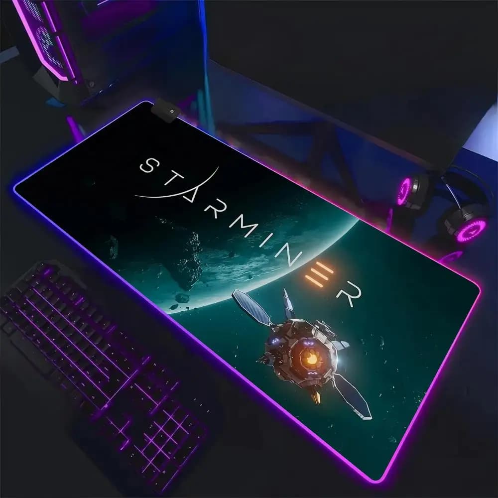 Starminer Mouse Pad RGB,Gaming Mat Led Mousepad，Extended,Large RGB Mat,SoftPad,DeskMat,Glowing Pad