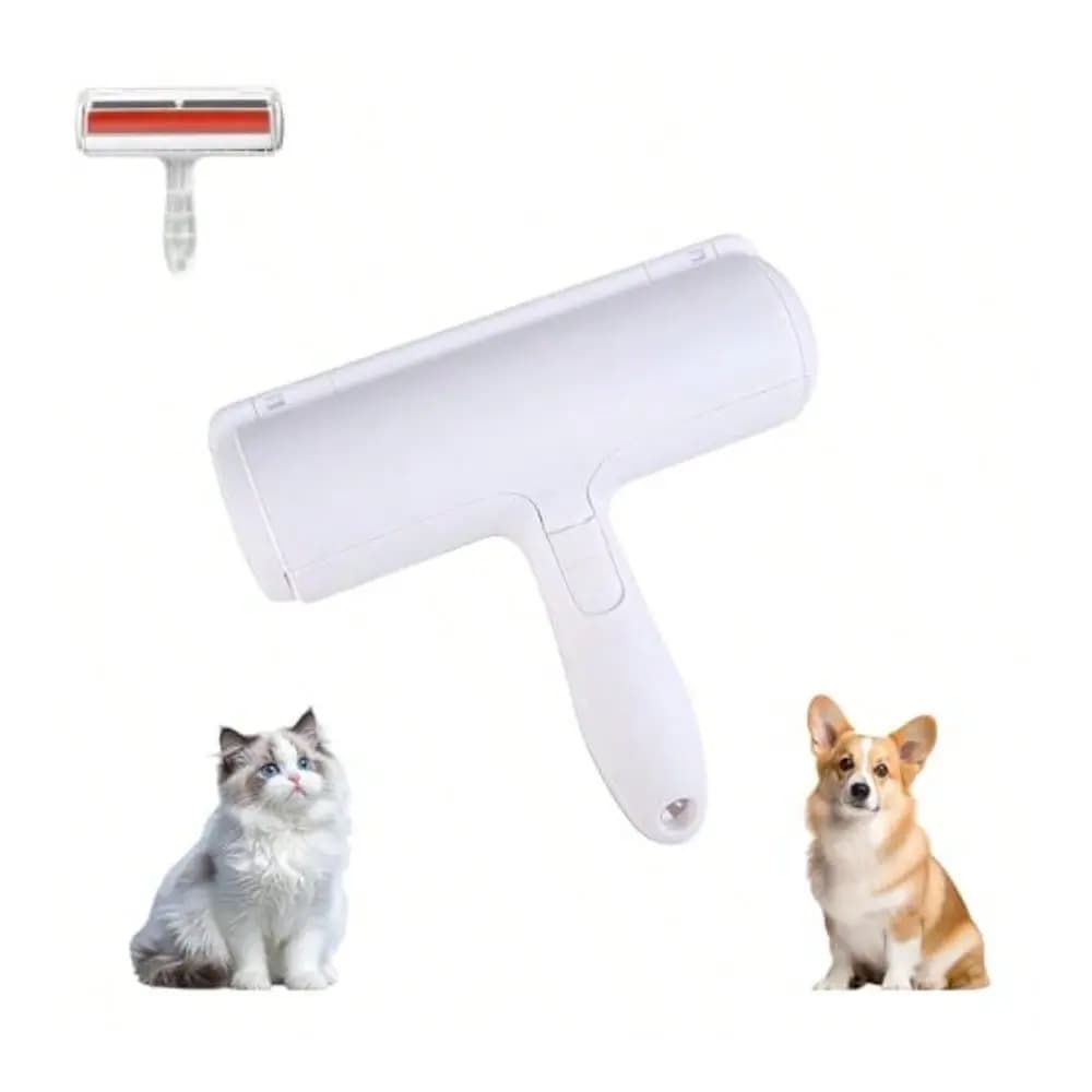 Hair Remover Reusable SelfCleaning Lint Roller With Trash Bin For Sofa Furniture Carpet Cat And Dog Hair Removal Tool Red