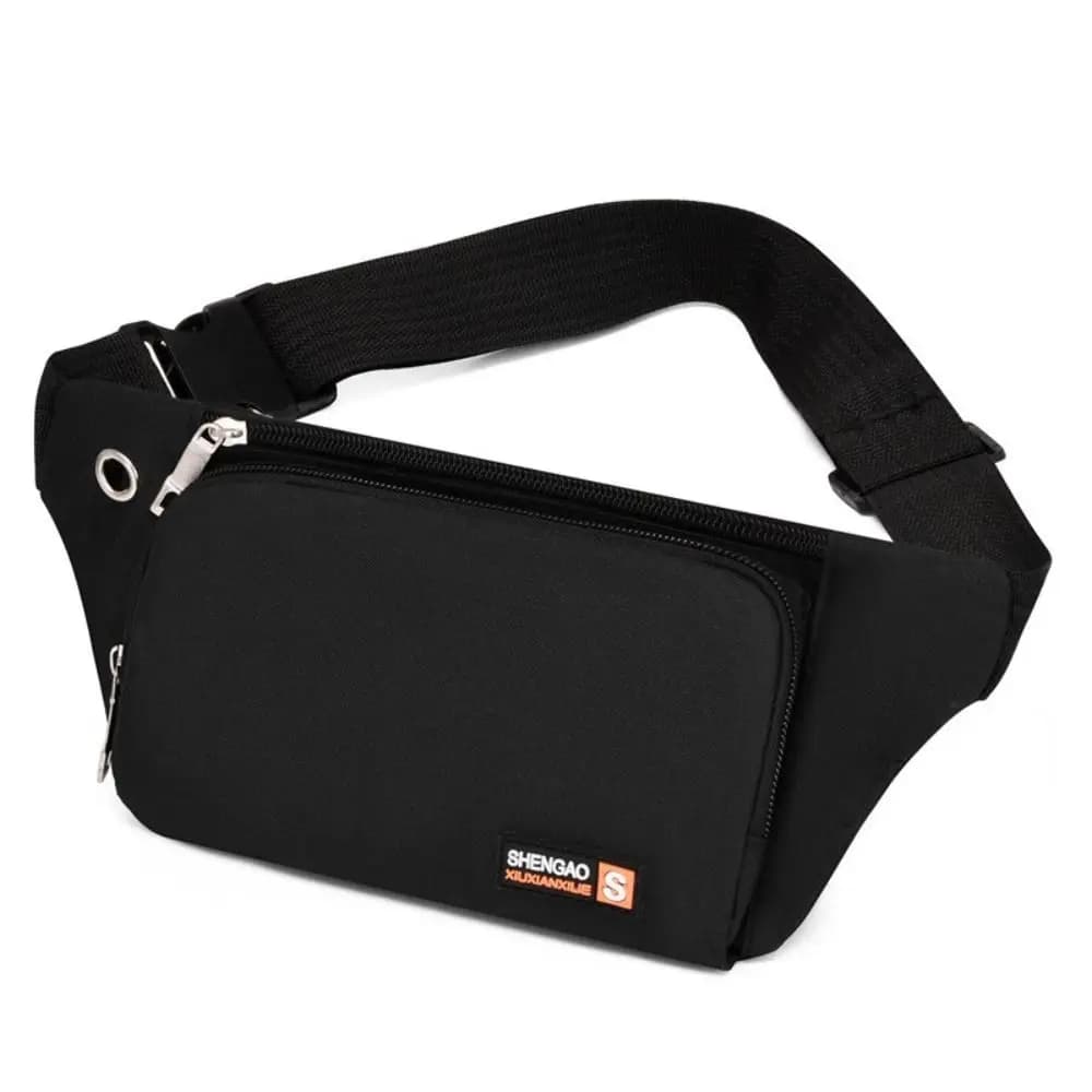 Fashion Large Capacity Waist Bag Oxford Cloth Casual Crossbody Bag Belt Pouch Chest Bags Women Man