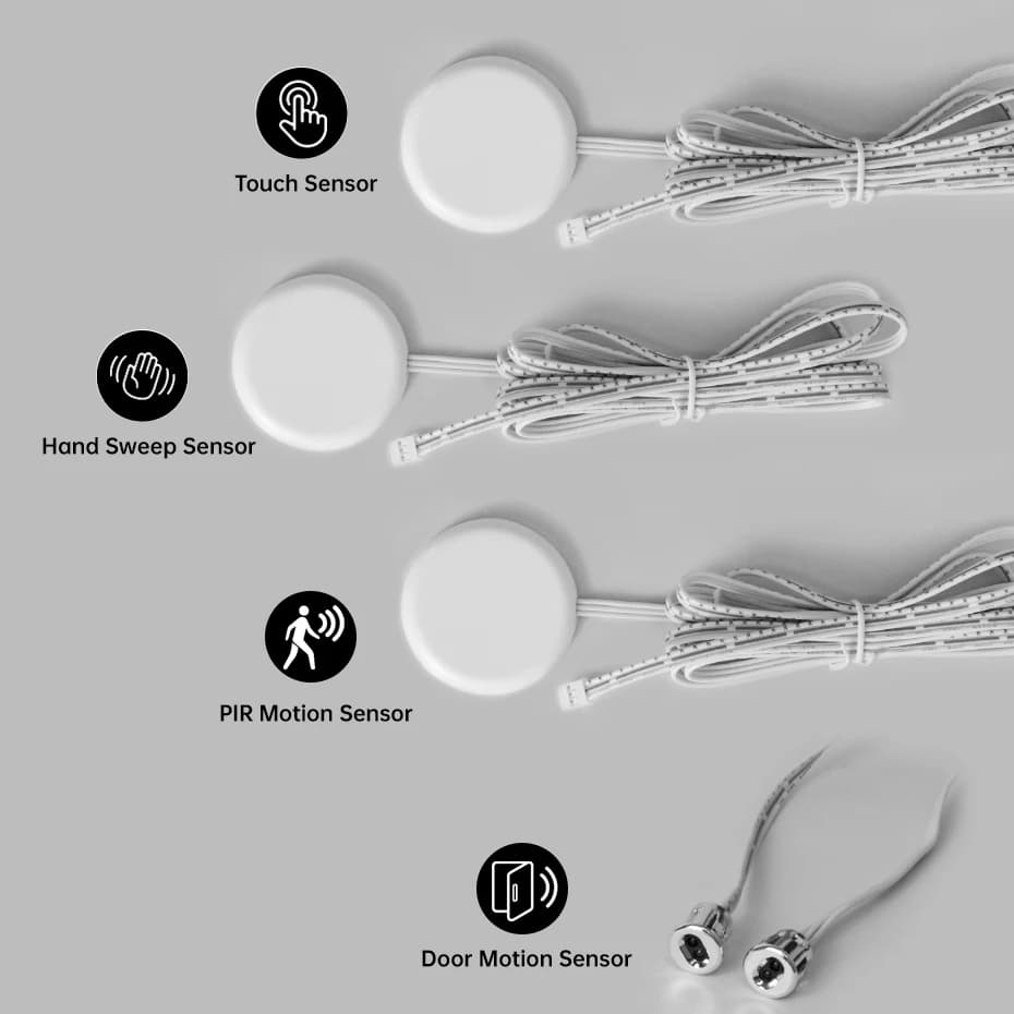 Interruttore sensore striscia LED DC12 24V Touch/PIR Sensore di movimento/porta doppia per armadio armadio e cassetto Illuminazione vetrina mensola fai da te