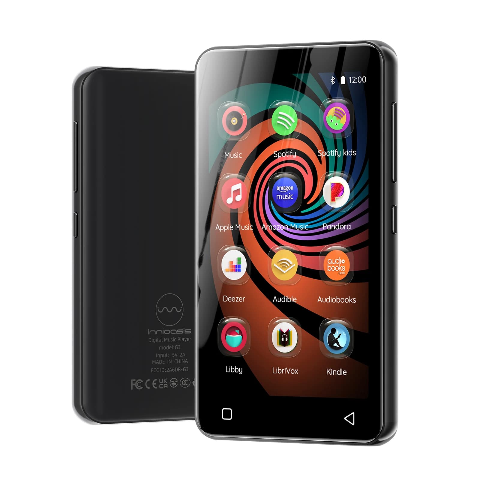 INNIOASIS Riproduttore Lettore MP3 Altoparlanti Bluetooth e WiFi, Lettore musicale HiFi Supporto Spotify, Pandora, Autoradio, Fino a 1 TB