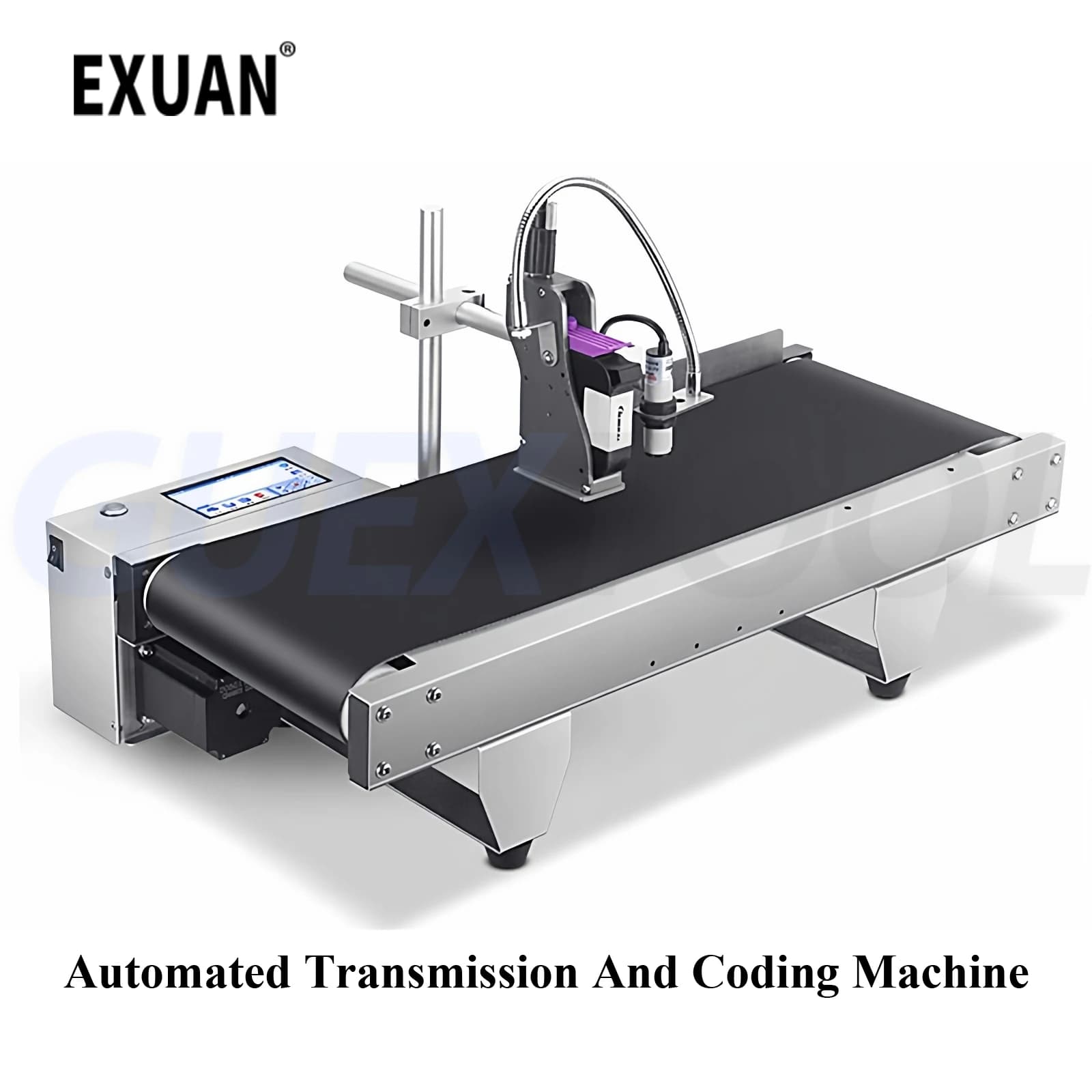 Automatic transmission and encoding machine inkjet printer 25m/min with conveyor belt for bar code expiration date QR code