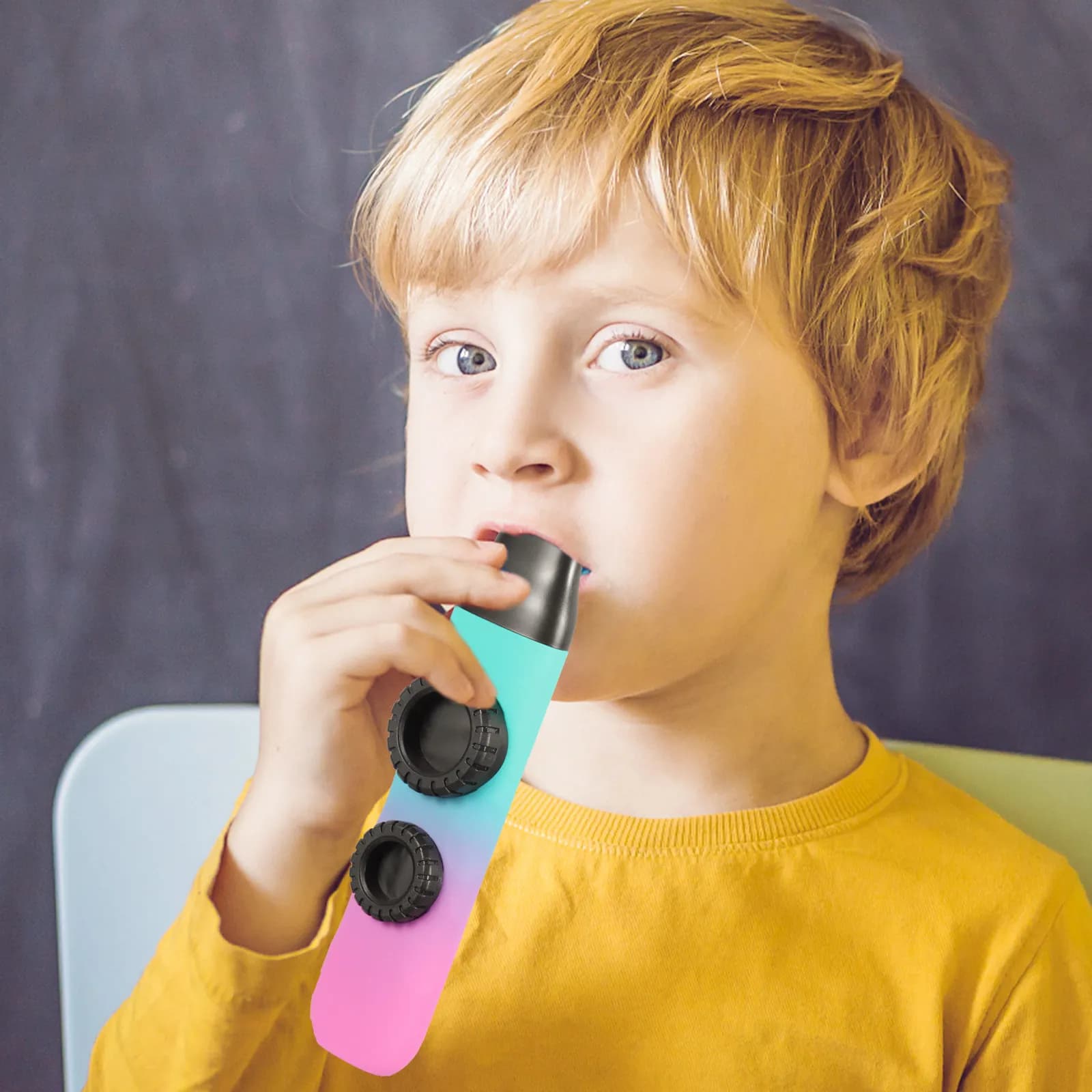 Set di 1 Kazoo a Doppio Foro, Leggero e Portatile, con Tono Regolabile, Strumento a Bocca per Chitarra e Ukulele, Facile Sostituzione