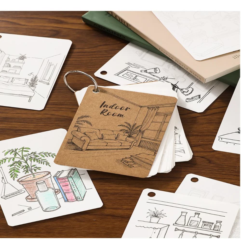 Art Sketch Pad Loose Leaf Drawing Notebook Ring Buckle Sketchbook Simple Coloring Book For Sketching Travel Students