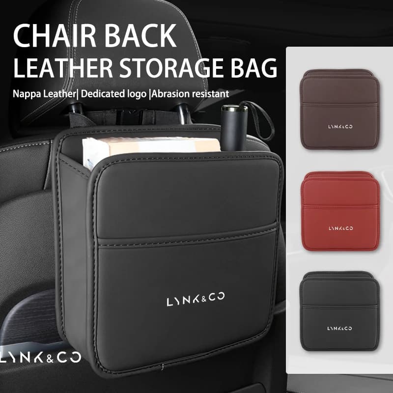 Car Storage Bag Seat Back Organizer Tissue Bottle Storage Box For LYNK&CO 01 02 03+ 05 06 09 PHEV 09 MHEV