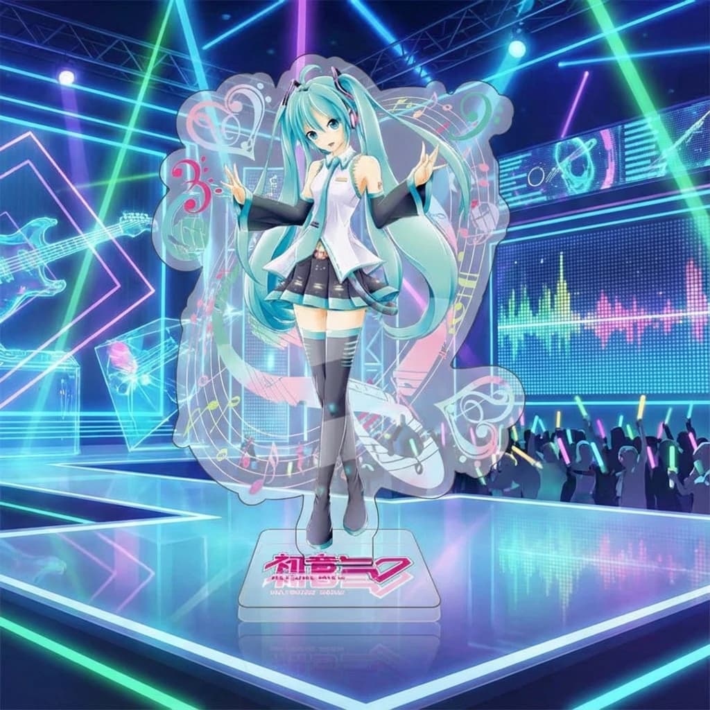 Miku Hatsune Grande supporto acrilico 15 cm Figura anime bifacciale Vocaloid Luo Tianyi Anime Merchandise Espositore da collezione