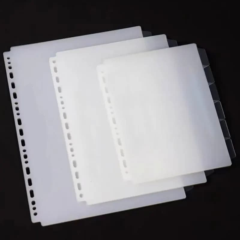 6 pz/set A4/B5/A5 PP raccoglitore indice separatore pagine divisore per Notebook a fogli mobili schede Scrapbook Planner indice pagina segnalibro